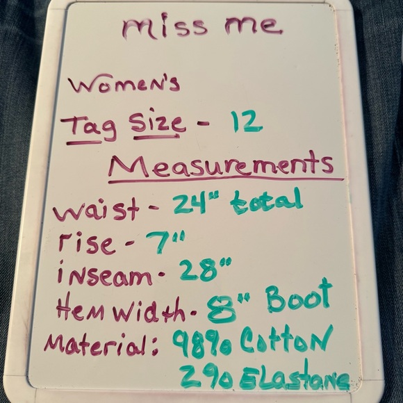 Miss Me Women’s Bootcut Jeans Size 12 Embellished Pocket Western Y2K - Picture 10 of 10